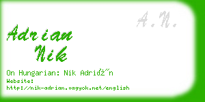 adrian nik business card